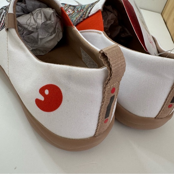 UIN Size 7 Slip On Shoes Canvas Ganesha Elephant - Picture 7 of 16